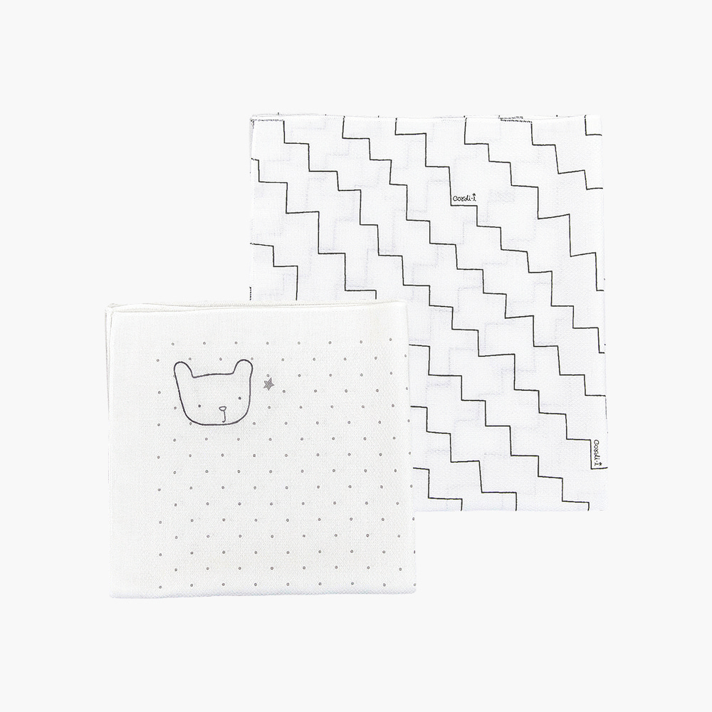 Zigzag Bamboo Scarf & Handkerchief Set (10-Pack)
