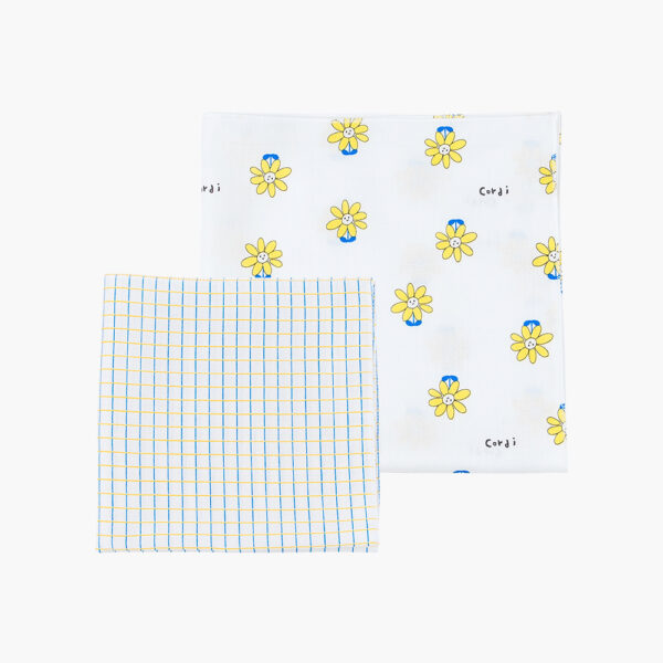 Brick Daisy Bamboo Scarf & Handkerchief Set (10pcs/Pack)