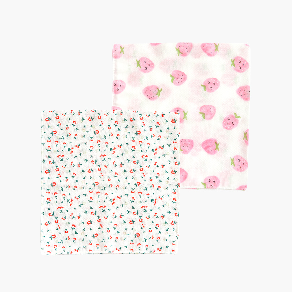 Strawberry Bamboo Handkerchiefs (10pcs/Pack)