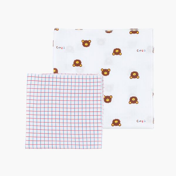 Brick Bear Bamboo Scarf & Handkerchief Set (10pc/Pack)