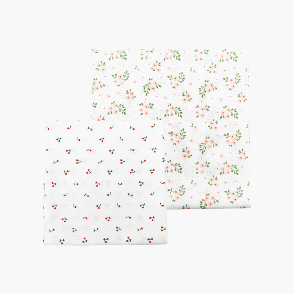 Flower Bamboo Scarf & Handkerchief Set (10pc/Pack)